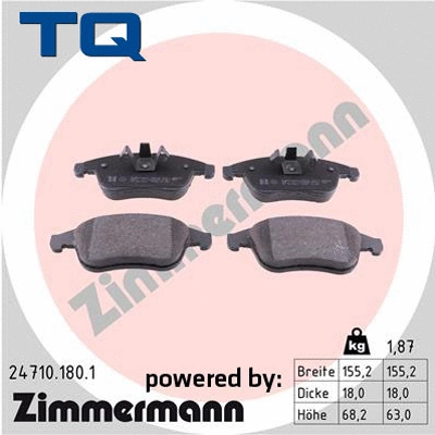 Brake Pad Set, disc brake (TQ-BP0869)