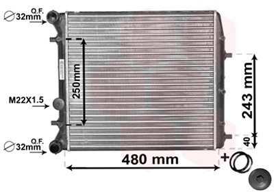 Radiator, engine cooling (TQ-76002005)