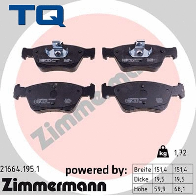Brake Pad Set, disc brake (TQ-BP0023)