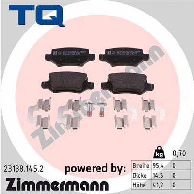 Brake Pad Set, disc brake (TQ-BP0379)