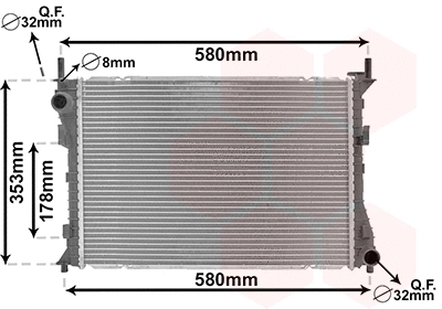 Radiator, engine cooling (TQ-18002400)