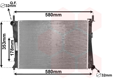Radiator, engine cooling (TQ-18002325)