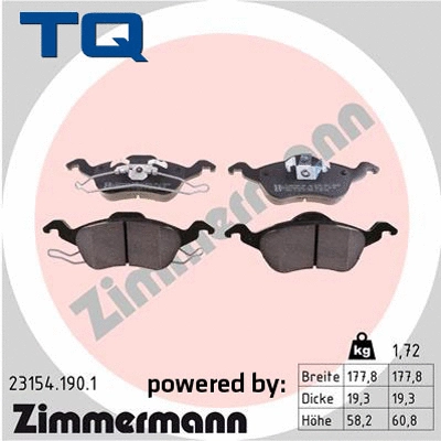 Brake Pad Set, disc brake (TQ-BP0044)