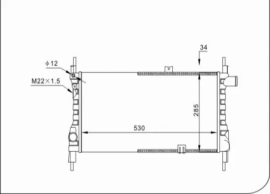Radiator, engine cooling (TQ-YMLR061)