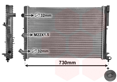 Radiator, engine cooling (TQ-43002165)