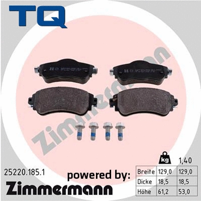 Brake Pad Set, disc brake (TQ-BP0957)