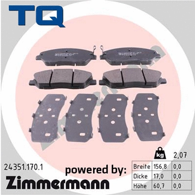Brake Pad Set, disc brake (TQ-BP0765)
