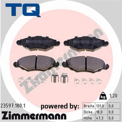 Brake Pad Set, disc brake (TQ-BP0060)