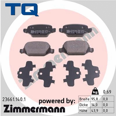 Brake Pad Set, disc brake (TQ-BP0065)
