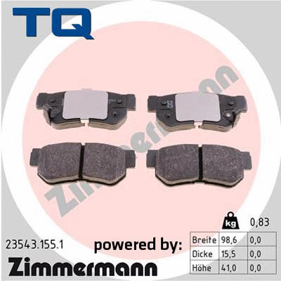 Brake Pad Set, disc brake (TQ-BP0499)