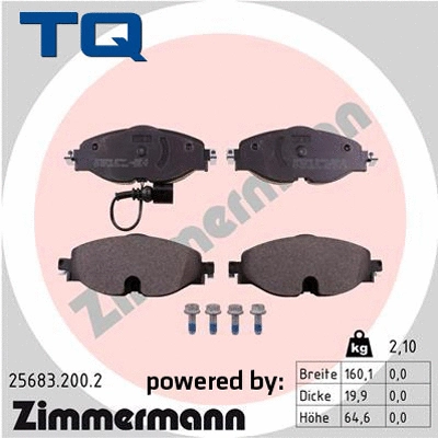 Brake Pad Set, disc brake (TQ-BP0998)
