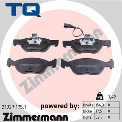 Brake Pad Set, disc brake (TQ-BP0301)