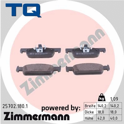 Brake Pad Set, disc brake (TQ-BP1002)