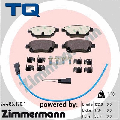 Brake Pad Set, disc brake (TQ-BP0804)