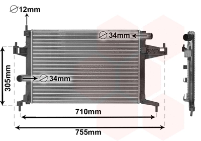Radiator, engine cooling (TQ-37002306)