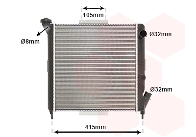 Radiator, engine cooling (TQ-43002063)