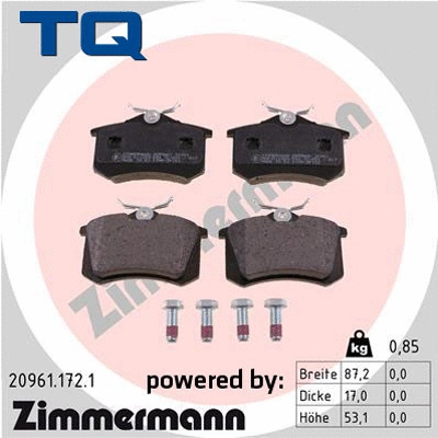 Brake Pad Set, disc brake (TQ-BP0011)