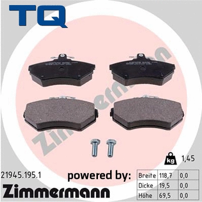 Brake Pad Set, disc brake (TQ-BP0310)