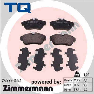 Brake Pad Set, disc brake (TQ-BP0834)