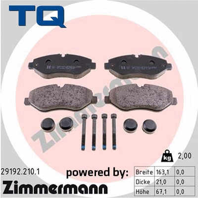 Brake Pad Set, disc brake (TQ-BP0099)