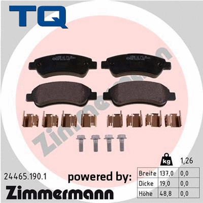 Brake Pad Set, disc brake (TQ-BP0085)