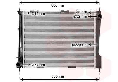 Radiator, engine cooling (TQ-43002371)