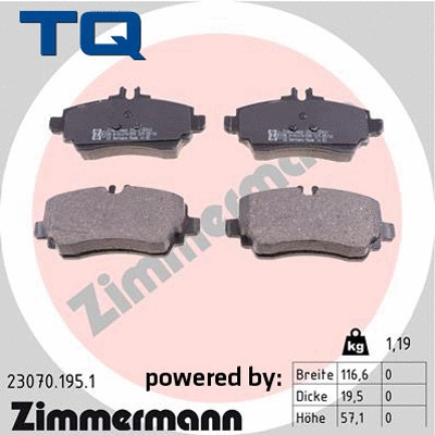 Brake Pad Set, disc brake (TQ-BP0040)