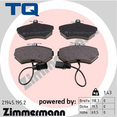 Brake Pad Set, disc brake (TQ-BP0311)