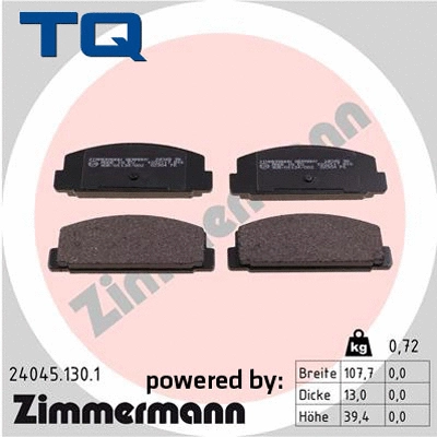 Brake Pad Set, disc brake (TQ-BP0665)