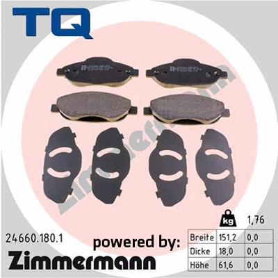 Brake Pad Set, disc brake (TQ-BP0091)