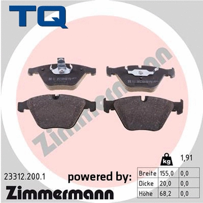 Brake Pad Set, disc brake (TQ-BP0428)