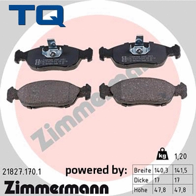 Brake Pad Set, disc brake (TQ-BP0275)