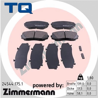 Brake Pad Set, disc brake (TQ-BP0819)