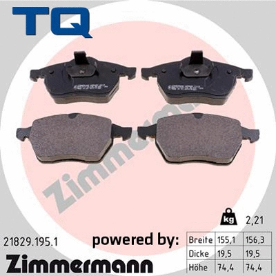 Brake Pad Set, disc brake (TQ-BP0276)