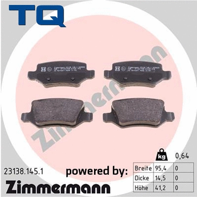 Brake Pad Set, disc brake (TQ-BP0378)