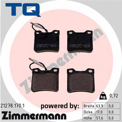 Brake Pad Set, disc brake (TQ-BP0185)