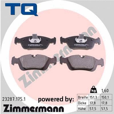 Brake Pad Set, disc brake (TQ-BP0050)
