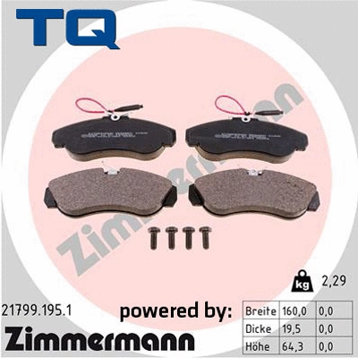 Brake Pad Set, disc brake (TQ-BP0271)