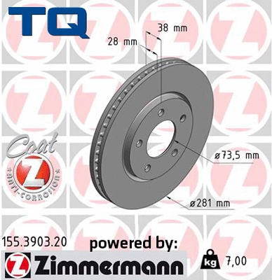 Brake Disc (TQ-BD0358)