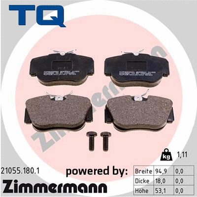 Brake Pad Set, disc brake (TQ-BP0013)