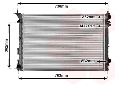 Radiator, engine cooling (TQ-43002259)