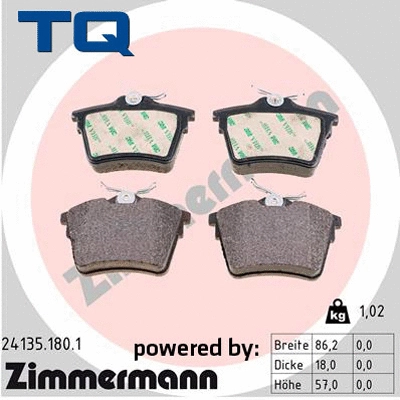 Brake Pad Set, disc brake (TQ-BP0698)