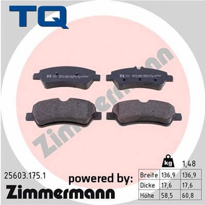 Brake Pad Set, disc brake (TQ-BP0987)