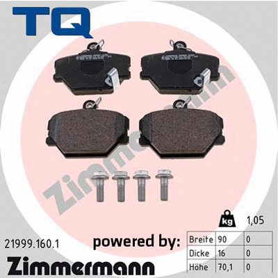 Brake Pad Set, disc brake (TQ-BP0033)