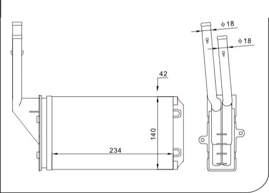 Heat Exchanger, interior heating (TQ-YMLH155)