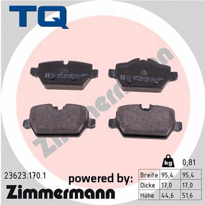 Brake Pad Set, disc brake (TQ-BP0064)