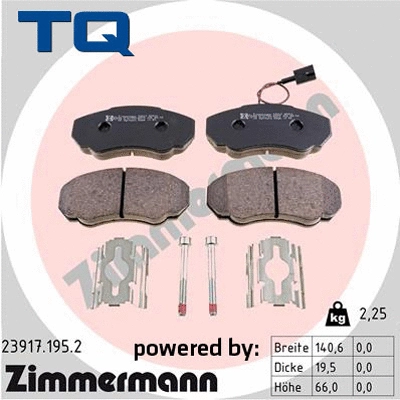 Brake Pad Set, disc brake (TQ-BP0621)