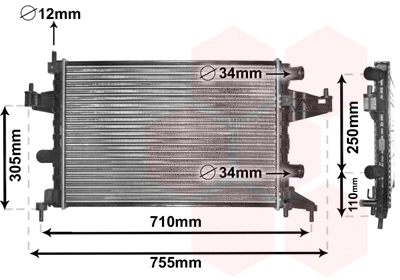 Radiator, engine cooling (TQ-37002303)