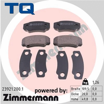 Brake Pad Set, disc brake (TQ-BP0078)