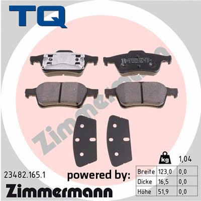Brake Pad Set, disc brake (TQ-BP0056)